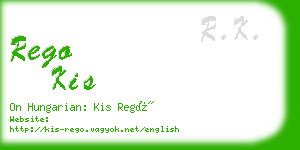 rego kis business card